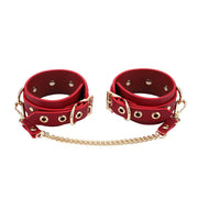 Kiotos - BDSM Fancy 5 Item Kit - Luxe Draagtas met 5 Verschillende BDSM Artikelen - PU Leer (Vegan) - Verkrijgbaar in Rood, Roze en Zwart-Laced-up.nl