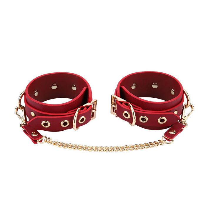 Kiotos - BDSM Fancy 5 Item Kit - Luxe Draagtas met 5 Verschillende BDSM Artikelen - PU Leer (Vegan) - Verkrijgbaar in Rood, Roze en Zwart-Laced-up.nl