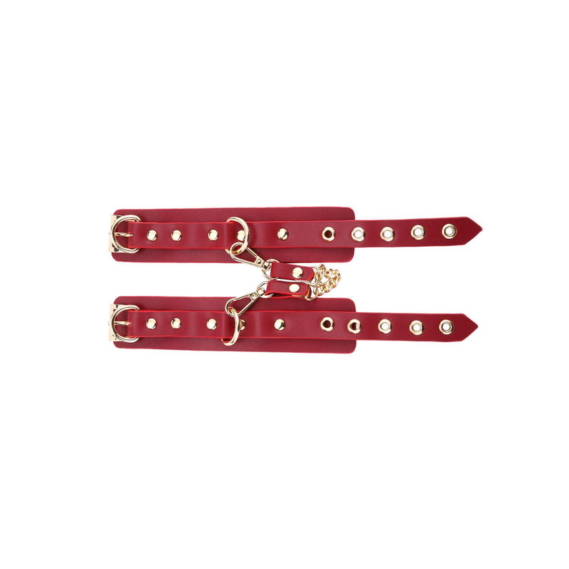 Kiotos - BDSM Fancy 5 Item Kit - Luxe Draagtas met 5 Verschillende BDSM Artikelen - PU Leer (Vegan) - Verkrijgbaar in Rood, Roze en Zwart-Laced-up.nl