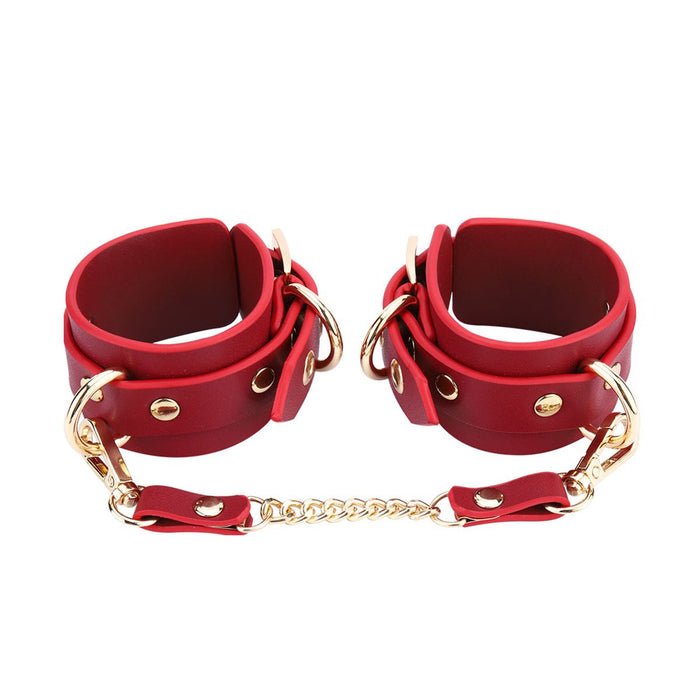 Kiotos - BDSM Fancy 5 Item Kit - Luxe Draagtas met 5 Verschillende BDSM Artikelen - PU Leer (Vegan) - Verkrijgbaar in Rood, Roze en Zwart-Laced-up.nl