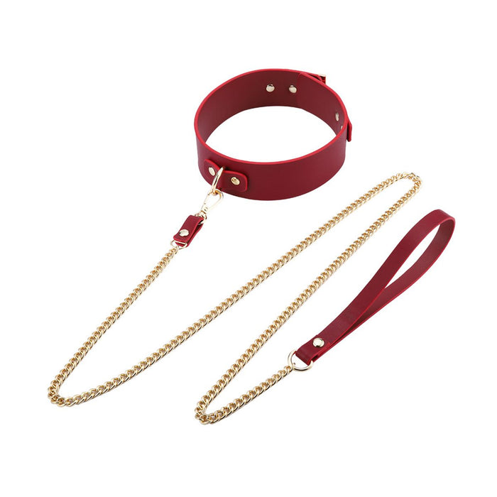 Kiotos - BDSM Fancy 5 Item Kit - Luxe Draagtas met 5 Verschillende BDSM Artikelen - PU Leer (Vegan) - Verkrijgbaar in Rood, Roze en Zwart-Laced-up.nl