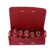 Kiotos - BDSM Fancy 5 Item Kit - Luxe Draagtas met 5 Verschillende BDSM Artikelen - PU Leer (Vegan) - Verkrijgbaar in Rood, Roze en Zwart-Laced-up.nl