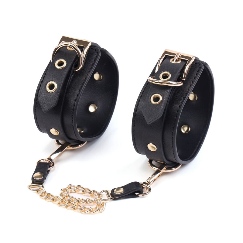 Kiotos - BDSM Fancy 5 Item Kit - Luxe Draagtas met 5 Verschillende BDSM Artikelen - PU Leer (Vegan) - Verkrijgbaar in Rood, Roze en Zwart-Laced-up.nl