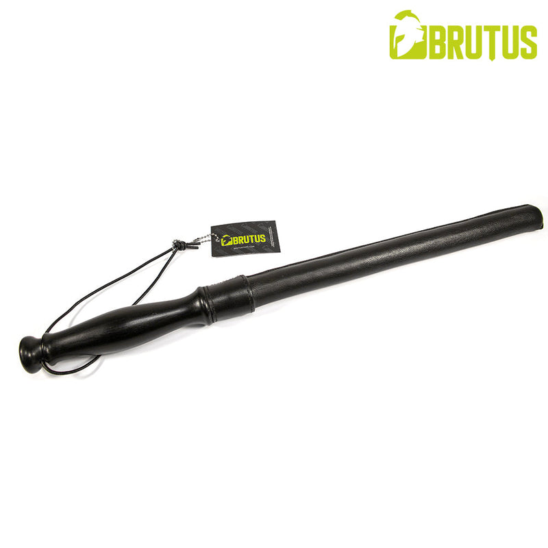 BRUTUS - Lederen Correction Officer Baton - Zwart-Erotiekvoordeel.nl