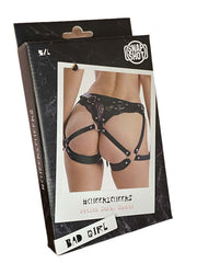 Snapshot Bad Girl - #cheekycheeks - Fetish Been Riemen Harnasje - One Size - Zwart-Laced-up.nl