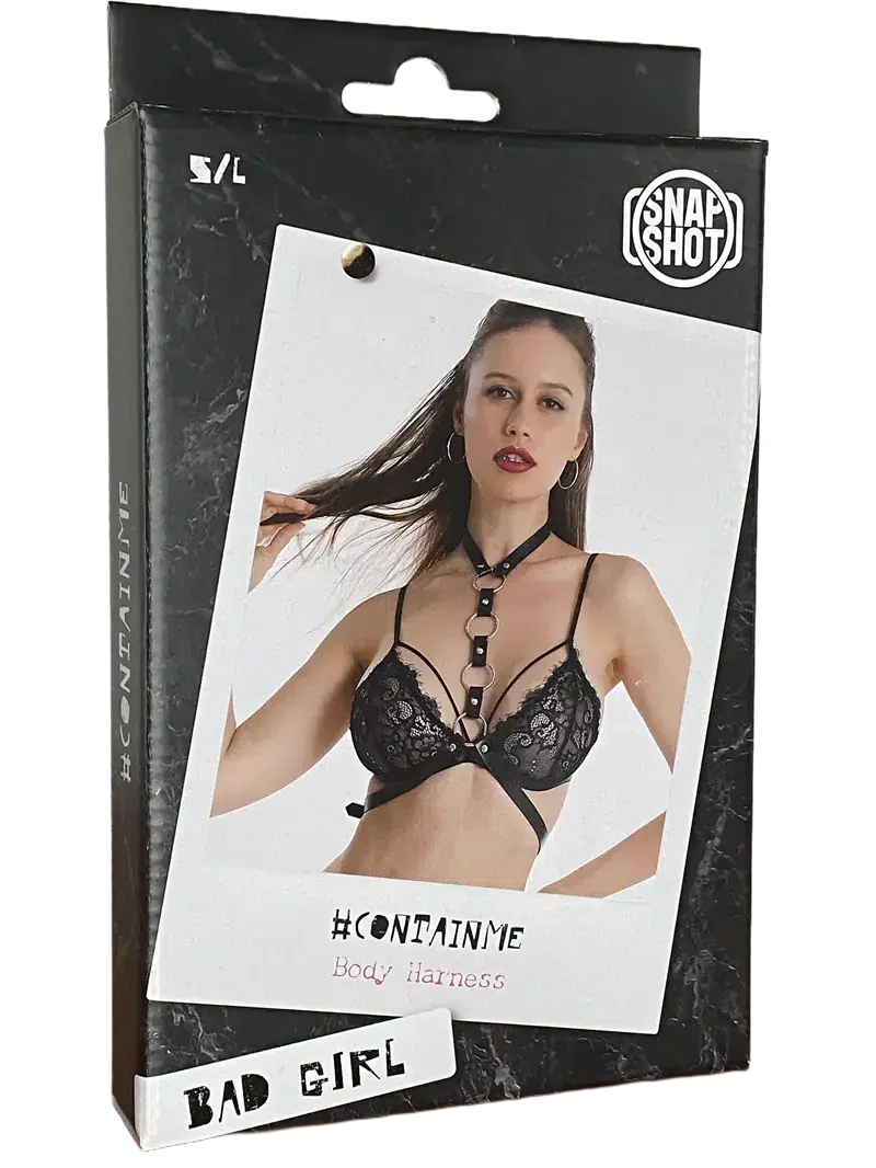 Snapshot Bad Girl - #containme- Body Harnasje - One Size - Zwart-Laced-up.nl