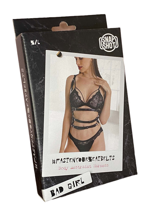 Snapshot Bad Girl - #fastenyourseatbelts - Body Restraint Harnasje - One Size - Zwart-Laced-up.nl