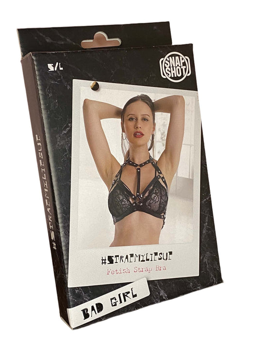 Snapshot Bad Girl - #strapmylipsup - Fetish Strap BH - One Size - Zwart-Laced-up.nl