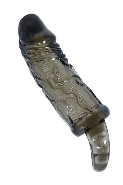 Baile - Penis Verlengende Penis Sleeve - Zwart - Lengte 115 mm - Diameter 35 mm-Laced-up.nl