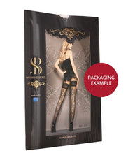 Ballerina Fantasy Hold-up Kousen Elegant Baroque - 50/20 Denier - Zwart-Erotiekvoordeel.nl