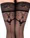 Ballerina - Fantasy Hold Ups Ornament- Kousen - 20 denier - Zwart-Erotiekvoordeel.nl