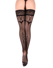 Ballerina Fantasy Hold-up Kousen Ornament - 20 Denier - Zwart-Erotiekvoordeel.nl