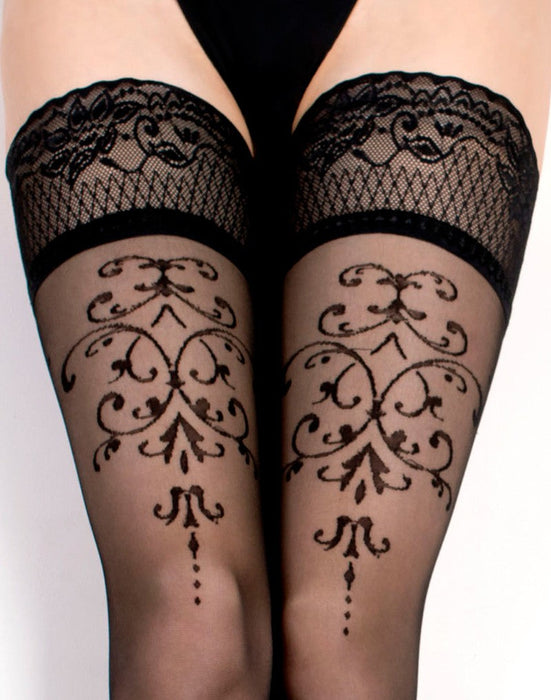 Ballerina - Fantasy Hold Ups Renaissance - Kousen - 20 denier - Zwart-Laced-up.nl