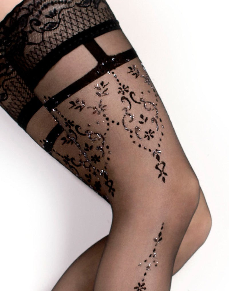 Ballerina Fantasy Hold Ups Roaring Twenties Kousen - 20 denier - Zwart-Erotiekvoordeel.nl