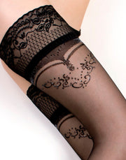 Ballerina Fantasy Hold-Up Stockings - 20 Denier - Black-Laced-up.nl