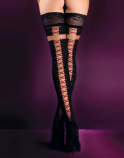 Ballerina - Hold Up Kousen - Flamboyant - 20/50 denier - Zwart-Laced-up.nl