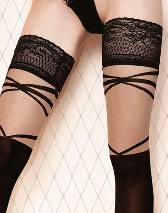 Ballerina - Hold Up Kousen - Grandeur - 20 denier - Zwart-Laced-up.nl