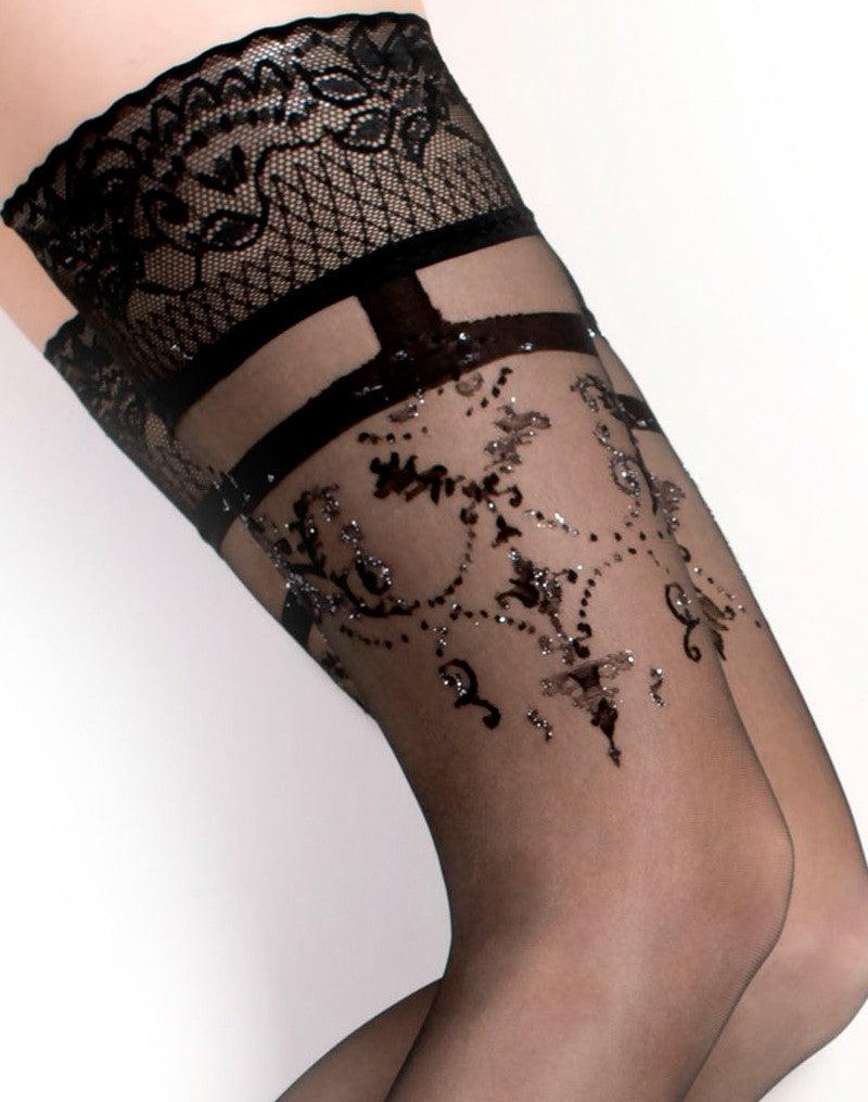 Ballerina - Hold Up Kousen - Sonata - 20 denier - Zwart-Laced-up.nl