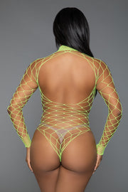 Be Wicked - Dancing All Night - Grote Gaten Visnet Body - Neon - One Size-laced-up.nl