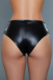 Be Wicked - Ring Me Up - Shorts - Faux Leather - Zwart-laced-up.nl