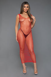 Be Wicked - Unleash Me - Visnet Jurk - Rood - Plus Size-laced-up.nl