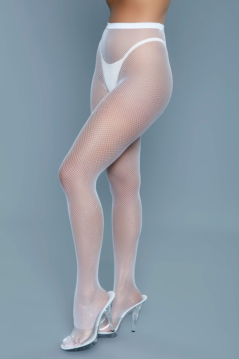 Be Wicked - Up All Night - Mini Visnet Panty - Wit - One Size-laced-up.nl