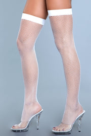 Be Wicked - Visnet Kousen - Wit - One Size-laced-up.nl