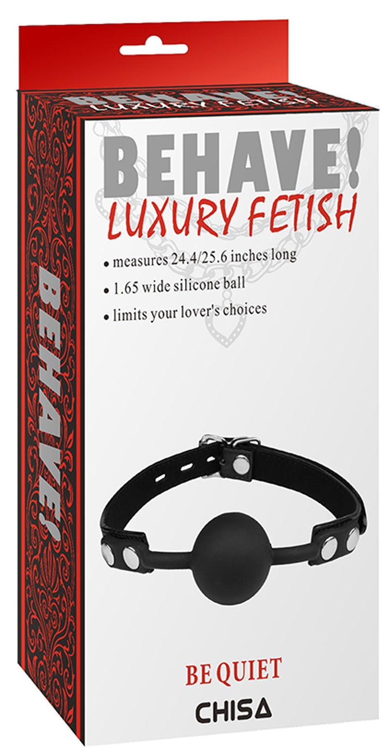 Chisa - Behave! Be Quiet - Ball Gag - Siliconen - Zwart-Erotiekvoordeel.nl