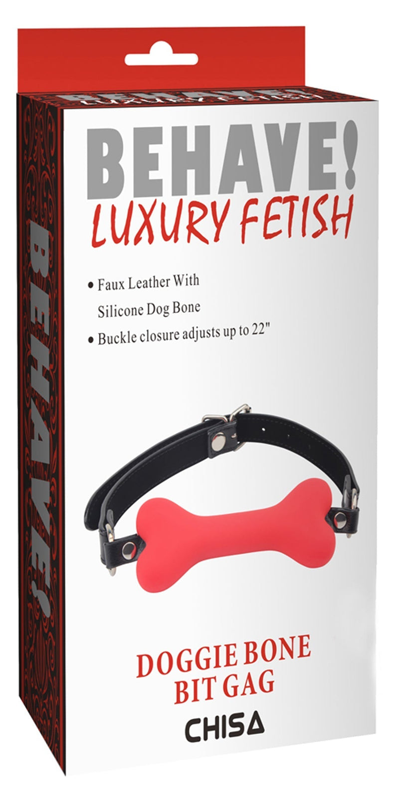 Chisa - Behave! Doggie Bone - Hondenbot Bit Gag - Rood-Erotiekvoordeel.nl