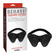 Chisa - Behave! Love is Blind - Blinddoek - Druppel Motief - PU Leer - Zwart-Erotiekvoordeel.nl