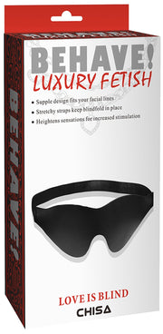 Behave! - Love is Blind Classic - Blinddoek met Elastische Band - Zwart-laced-up.nl