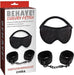 Behave! - Temptation Bondage Kit - Polsboeien en Blinddoek - Zwart-Erotiekvoordeel.nl