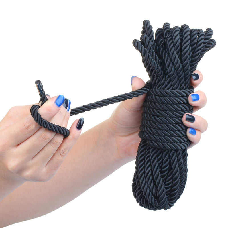Being Fetish - Magic Touch Deluxe Silky Bondage-Seil - 10 Meter - Schwarz-Laced-up.nl