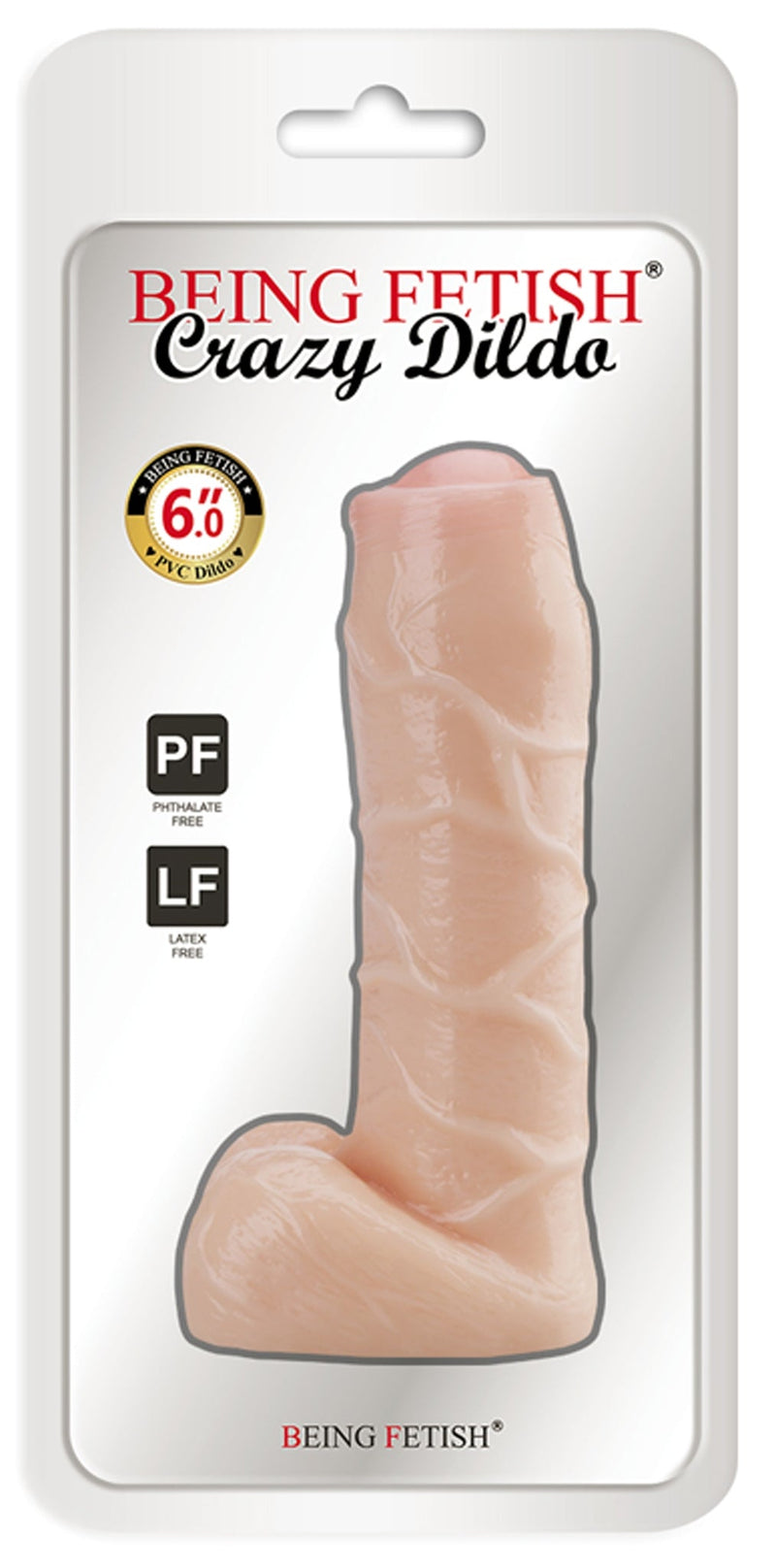 Being Fetish - PVC Dildo 15 cm – Lichte Huidskleur-Erotiekvoordeel.nl