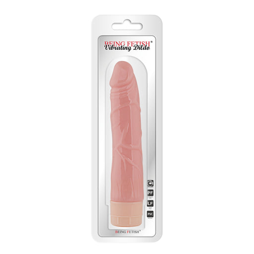 Being Fetish - Vibrerende Dildo - 20,5 cm - PVC - Batterijen - Lichte Huidskleur-Erotiekvoordeel.nl