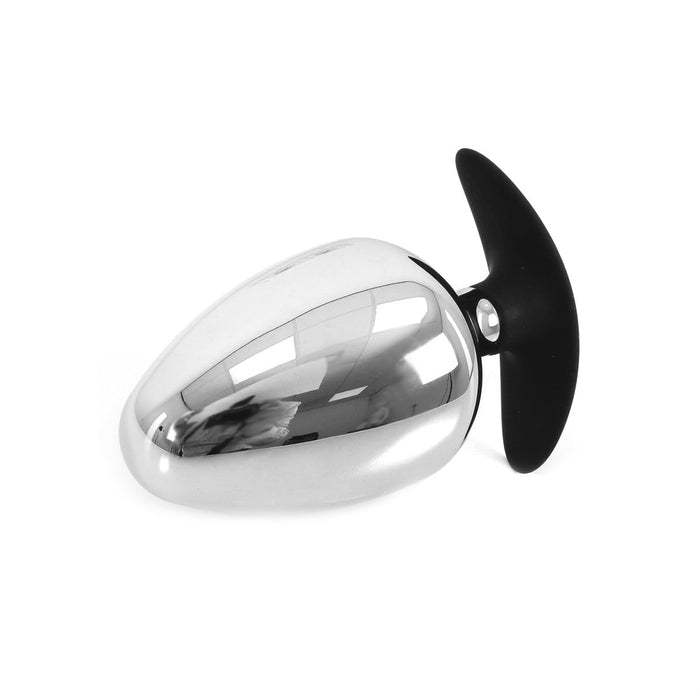 Kiotos - Big Ass RVS Buttplug S 70 mm x 12 cm Met Siliconen voet/handvat-Laced-up.nl