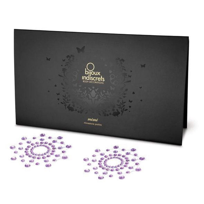 Bijoux Indiscrets - Mimi - Tepelhoedjes van briljanten - Tepelstickers Strass - Paars-Laced-up.nl