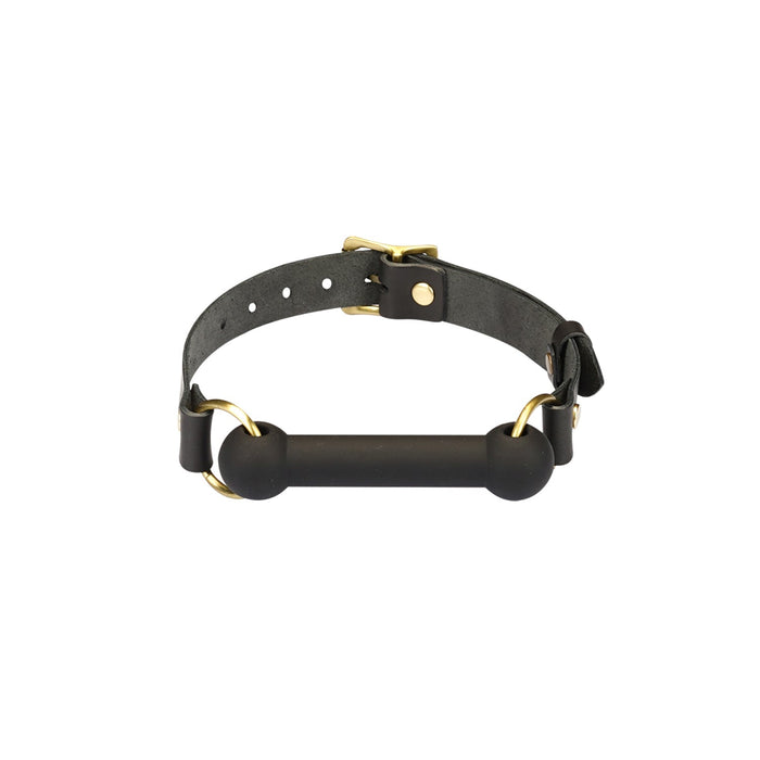 Liebe Seele - Samurai - Stoere Bit Gag met Messing Hardware - Zwart - Uit Japan-Erotiekvoordeel.nl