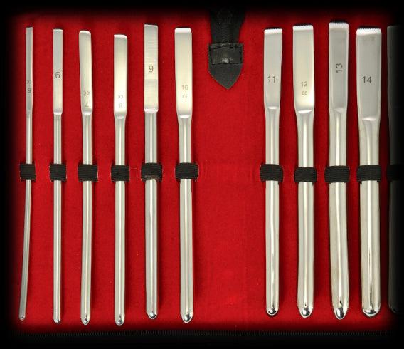 Black Label - 10-delige Sounding Set in Etui - Dilators - 5 - 14 mm - RVS-Laced-up.nl