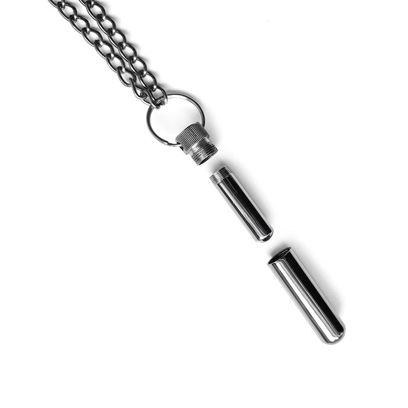Black Label - Aroma Inhaler - RVS - Met Ketting-Erotiekvoordeel.nl