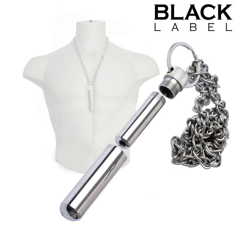 Black Label - Aroma Inhaler - RVS - Met Ketting-Erotiekvoordeel.nl