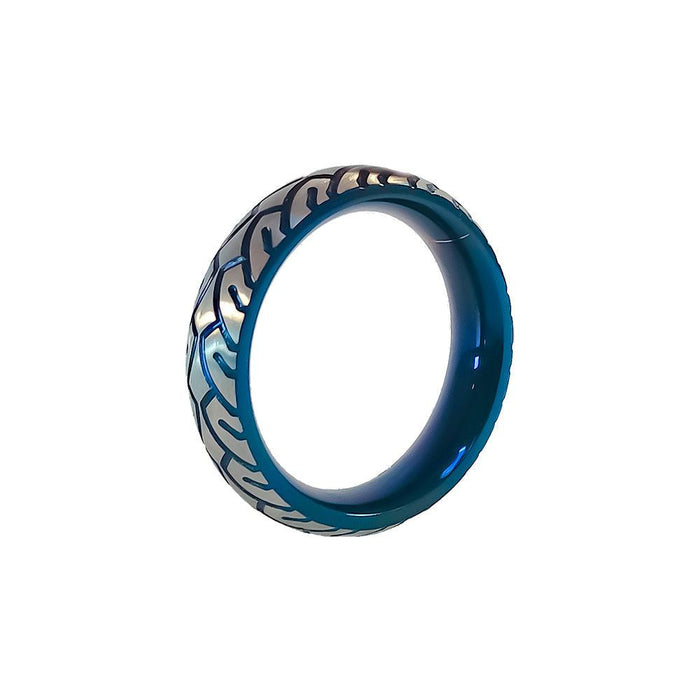 Black Label - Blue Racer Cockring - RVS - Blauw/Zilver-Laced-up.nl