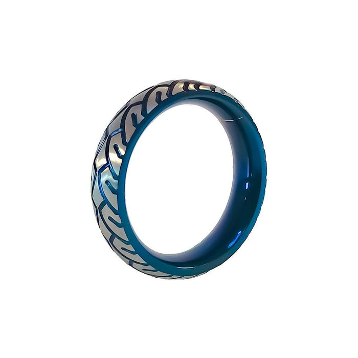Black Label - Blue Racer Cockring - RVS - Blauw/Zilver-Laced-up.nl