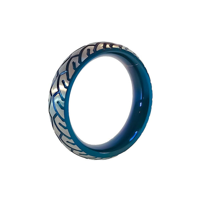 Black Label - Blue Racer Cockring - RVS - Blauw/Zilver-Laced-up.nl