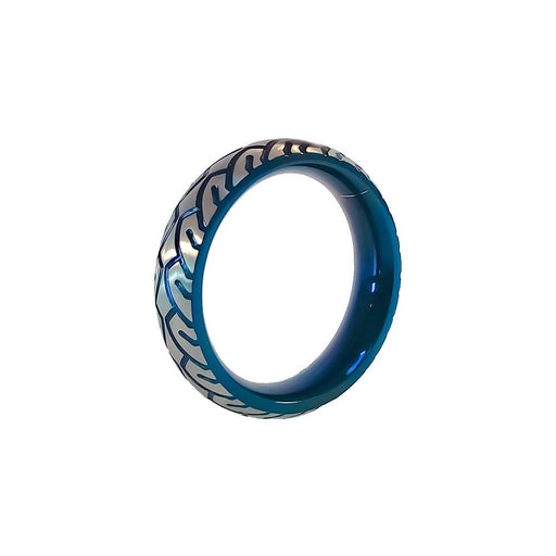 Black Label - Blue Racer Cockring - RVS - Blauw/Zilver-Laced-up.nl