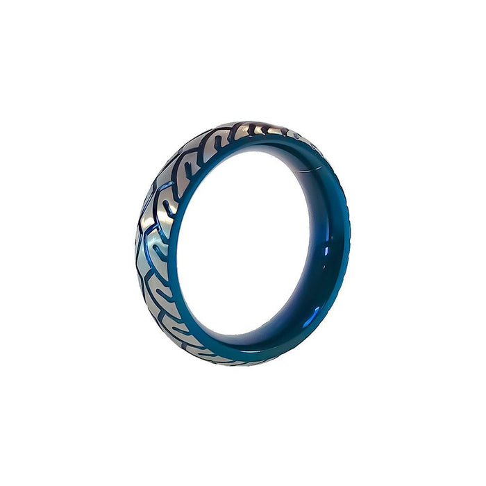 Black Label - Blue Racer Cockring - RVS - Blauw/Zilver-Laced-up.nl