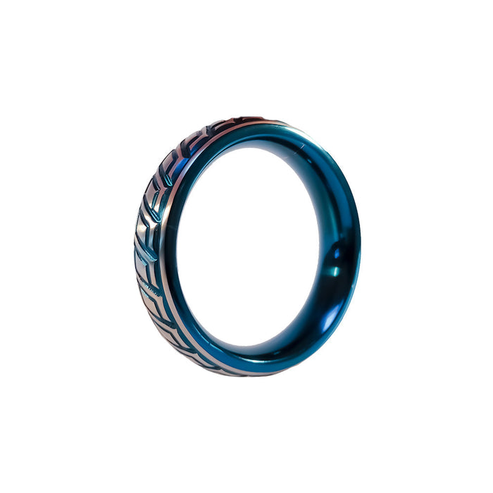 Black Label - Blue Wave Cockring - RVS - Blauw/Zilver-Laced-up.nl