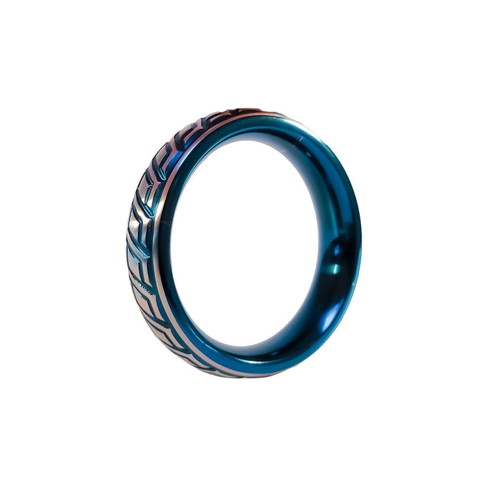 Black Label - Blue Wave Cockring - RVS - Blauw/Zilver-Laced-up.nl