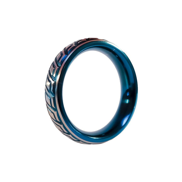 Black Label - Blue Wave Cockring - RVS - Blauw/Zilver-Laced-up.nl