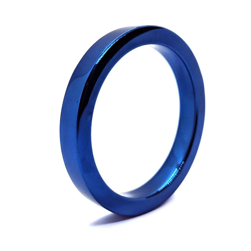 Black Label - BlueBoy - Platte Cockring - RVS - Blauw-Laced-up.nl